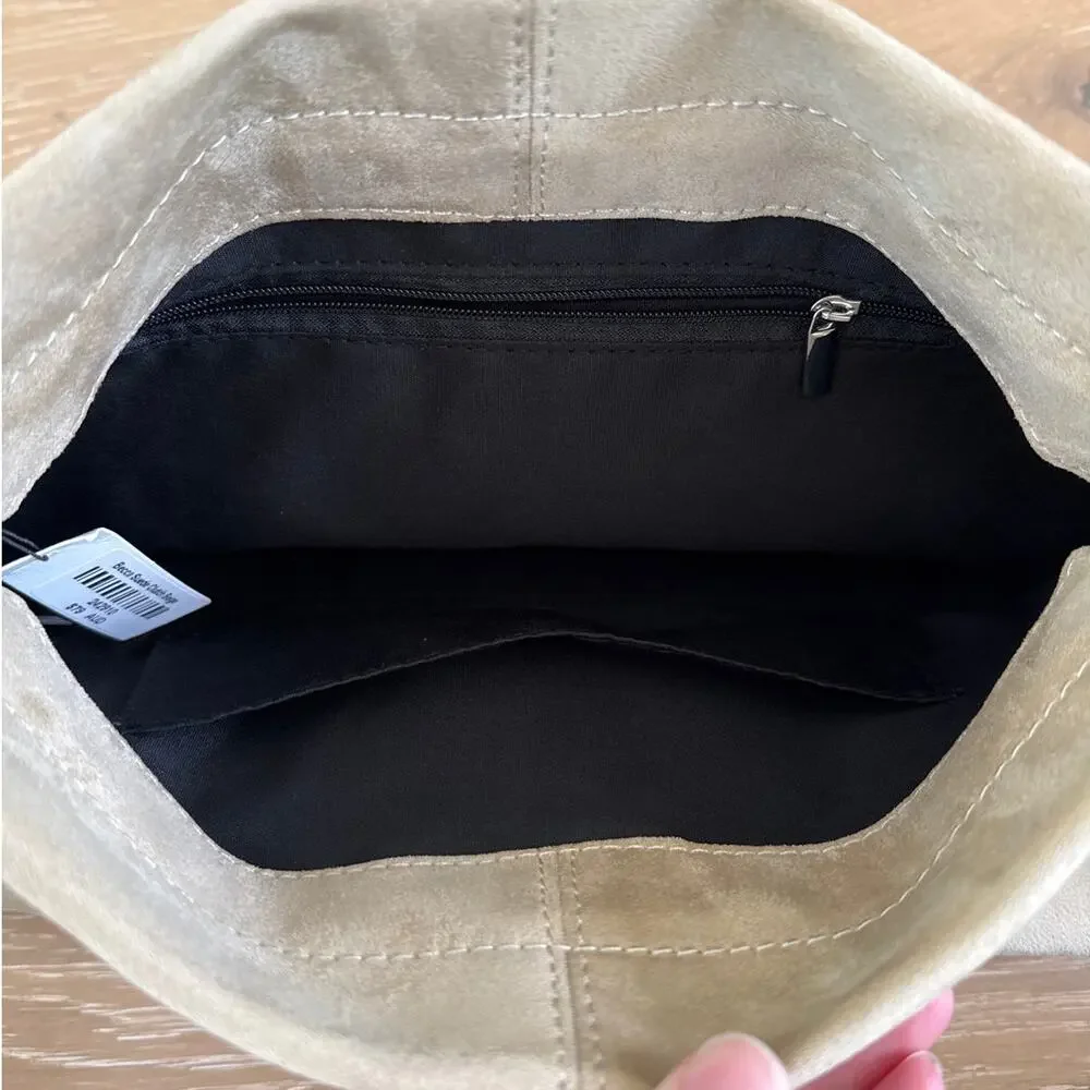 Bronze Snake Clutch Bag Suede Becca One Size Beige